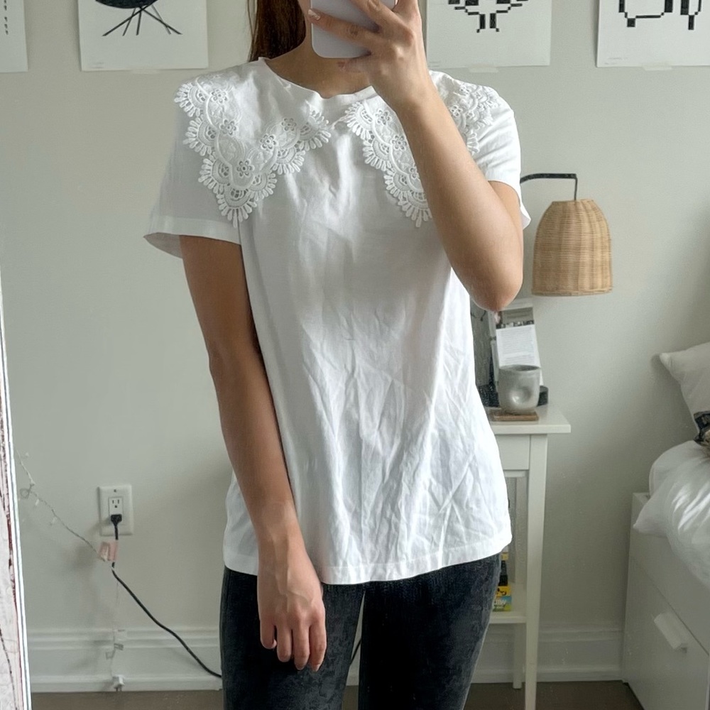 maje t-shirt size 1 in white